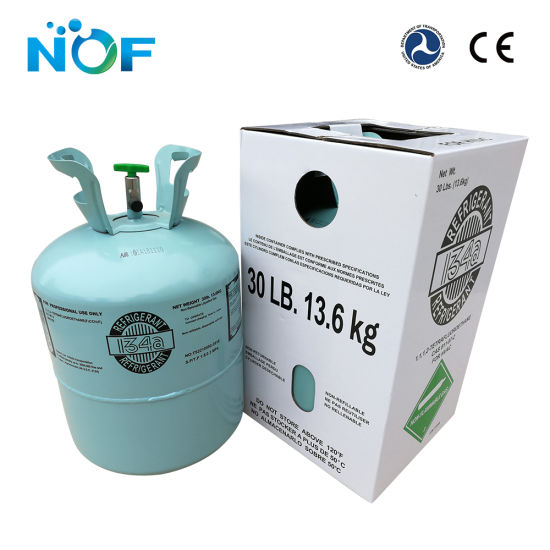 Wholesale Price R134A Refrigerant Gas for Europe in 12kg Refillable Cylinder 