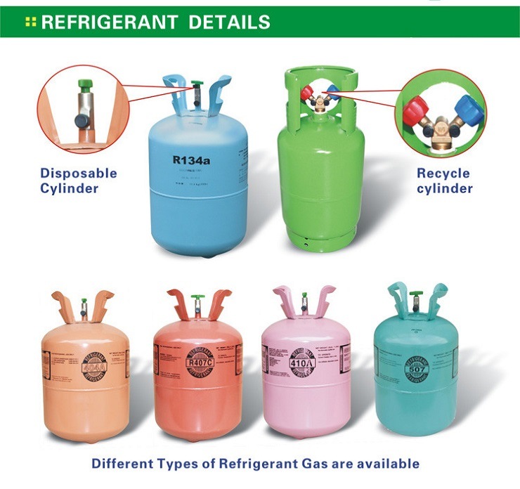10kg Ce Refillable Cylinder Packing Freon Gas R407c Refrigerant Buy